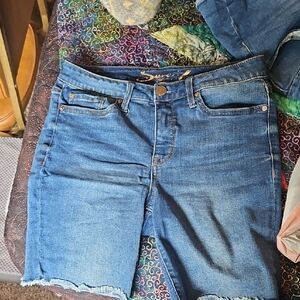 Seven7 Women's Blue Denim Bermuda Shorts